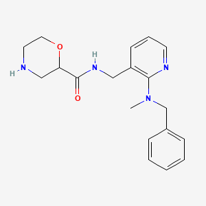 molecular formula C19H24N4O2 B5396387 N-({2-[benzyl(methyl)amino]pyridin-3-yl}methyl)morpholine-2-carboxamide 