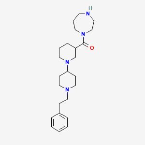 molecular formula C24H38N4O B5396390 3-(1,4-diazepan-1-ylcarbonyl)-1'-(2-phenylethyl)-1,4'-bipiperidine 