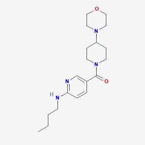 molecular formula C19H30N4O2 B5396393 N-butyl-5-[(4-morpholin-4-ylpiperidin-1-yl)carbonyl]pyridin-2-amine 