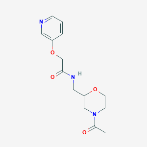 molecular formula C14H19N3O4 B5396404 N-[(4-acetylmorpholin-2-yl)methyl]-2-(pyridin-3-yloxy)acetamide 