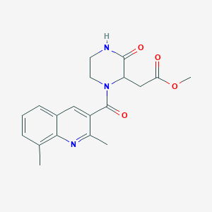 methyl {1-[(2,8-dimethylquinolin-3-yl)carbonyl]-3-oxopiperazin-2-yl}acetate