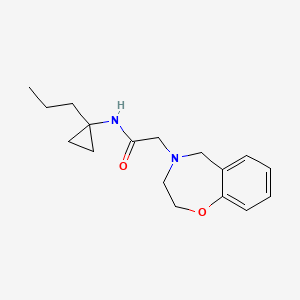 molecular formula C17H24N2O2 B5396429 2-(2,3-dihydro-1,4-benzoxazepin-4(5H)-yl)-N-(1-propylcyclopropyl)acetamide 