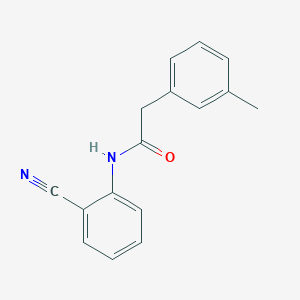 molecular formula C16H14N2O B5396436 N-(2-cyanophenyl)-2-(3-methylphenyl)acetamide 