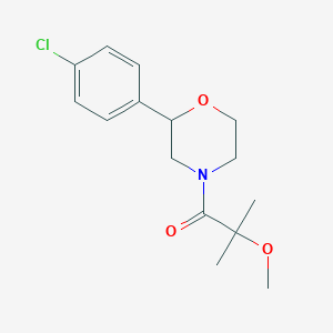 molecular formula C15H20ClNO3 B5396440 2-(4-chlorophenyl)-4-(2-methoxy-2-methylpropanoyl)morpholine 