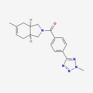 (3aR*,7aS*)-5-methyl-2-[4-(2-methyl-2H-tetrazol-5-yl)benzoyl]-2,3,3a,4,7,7a-hexahydro-1H-isoindole