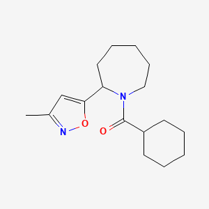 molecular formula C17H26N2O2 B5396505 1-(cyclohexylcarbonyl)-2-(3-methyl-5-isoxazolyl)azepane 