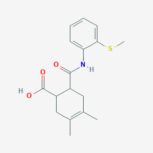 3,4-dimethyl-6-({[2-(methylthio)phenyl]amino}carbonyl)-3-cyclohexene-1-carboxylic acid