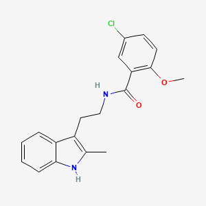 molecular formula C19H19ClN2O2 B5396544 5-chloro-2-methoxy-N-[2-(2-methyl-1H-indol-3-yl)ethyl]benzamide 