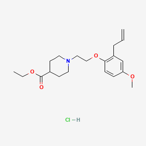 molecular formula C20H30ClNO4 B5396553 ethyl 1-[2-(2-allyl-4-methoxyphenoxy)ethyl]-4-piperidinecarboxylate hydrochloride 