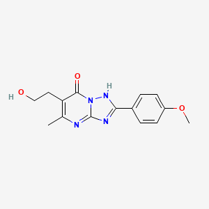 molecular formula C15H16N4O3 B5396559 6-(2-hydroxyethyl)-2-(4-methoxyphenyl)-5-methyl[1,2,4]triazolo[1,5-a]pyrimidin-7(4H)-one 