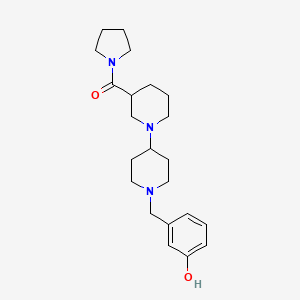 molecular formula C22H33N3O2 B5396589 3-{[3-(pyrrolidin-1-ylcarbonyl)-1,4'-bipiperidin-1'-yl]methyl}phenol 