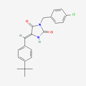 molecular formula C21H21ClN2O2 B5396598 5-(4-tert-butylbenzylidene)-3-(4-chlorobenzyl)-2,4-imidazolidinedione 