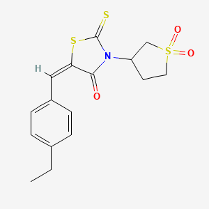 3-(1,1-dioxidotetrahydro-3-thienyl)-5-(4-ethylbenzylidene)-2-thioxo-1,3-thiazolidin-4-one