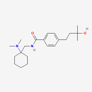 molecular formula C21H34N2O2 B5396622 N-{[1-(dimethylamino)cyclohexyl]methyl}-4-(3-hydroxy-3-methylbutyl)benzamide 