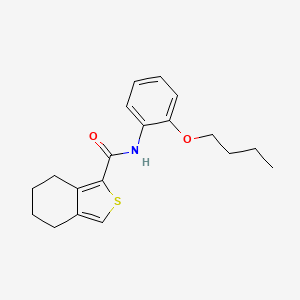 molecular formula C19H23NO2S B5396635 N-(2-butoxyphenyl)-4,5,6,7-tetrahydro-2-benzothiophene-1-carboxamide 