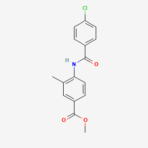 molecular formula C16H14ClNO3 B5396643 methyl 4-[(4-chlorobenzoyl)amino]-3-methylbenzoate 