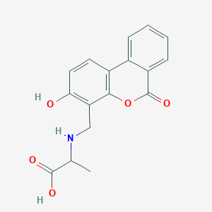 molecular formula C17H15NO5 B5396651 N-[(3-hydroxy-6-oxo-6H-benzo[c]chromen-4-yl)methyl]alanine 