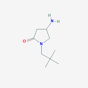 molecular formula C9H18N2O B5396676 4-amino-1-(2,2-dimethylpropyl)pyrrolidin-2-one 