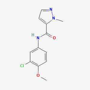 molecular formula C12H12ClN3O2 B5396684 N-(3-chloro-4-methoxyphenyl)-1-methyl-1H-pyrazole-5-carboxamide 