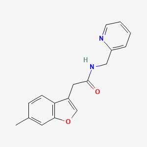 molecular formula C17H16N2O2 B5396686 2-(6-methyl-1-benzofuran-3-yl)-N-(2-pyridinylmethyl)acetamide 