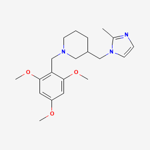 molecular formula C20H29N3O3 B5396690 3-[(2-methyl-1H-imidazol-1-yl)methyl]-1-(2,4,6-trimethoxybenzyl)piperidine 