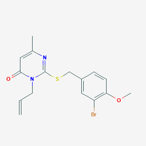 3-allyl-2-[(3-bromo-4-methoxybenzyl)thio]-6-methyl-4(3H)-pyrimidinone