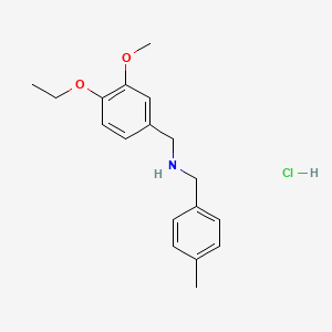 molecular formula C18H24ClNO2 B5396727 (4-ethoxy-3-methoxybenzyl)(4-methylbenzyl)amine hydrochloride 