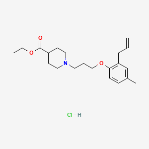 molecular formula C21H32ClNO3 B5396742 ethyl 1-[3-(2-allyl-4-methylphenoxy)propyl]-4-piperidinecarboxylate hydrochloride 