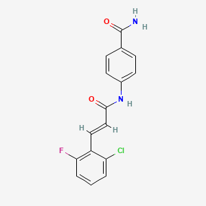 molecular formula C16H12ClFN2O2 B5396750 4-{[3-(2-chloro-6-fluorophenyl)acryloyl]amino}benzamide 