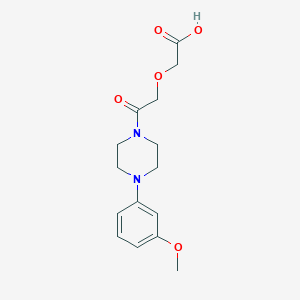 molecular formula C15H20N2O5 B5396763 {2-[4-(3-methoxyphenyl)-1-piperazinyl]-2-oxoethoxy}acetic acid 