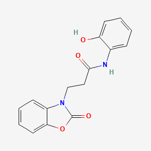 molecular formula C16H14N2O4 B5396782 N-(2-hydroxyphenyl)-3-(2-oxo-1,3-benzoxazol-3(2H)-yl)propanamide 