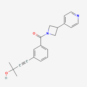 molecular formula C20H20N2O2 B5396817 2-methyl-4-(3-{[3-(4-pyridinyl)-1-azetidinyl]carbonyl}phenyl)-3-butyn-2-ol 