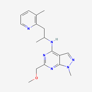 6-(methoxymethyl)-1-methyl-N-[1-methyl-2-(3-methyl-2-pyridinyl)ethyl]-1H-pyrazolo[3,4-d]pyrimidin-4-amine