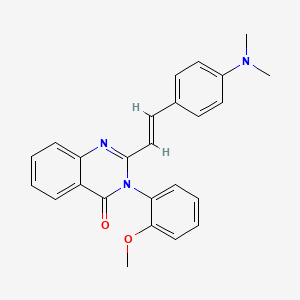 molecular formula C25H23N3O2 B5396831 2-{2-[4-(dimethylamino)phenyl]vinyl}-3-(2-methoxyphenyl)-4(3H)-quinazolinone 