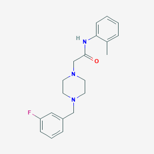 molecular formula C20H24FN3O B5396853 2-[4-(3-fluorobenzyl)-1-piperazinyl]-N-(2-methylphenyl)acetamide 