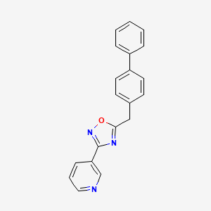 3-[5-(biphenyl-4-ylmethyl)-1,2,4-oxadiazol-3-yl]pyridine