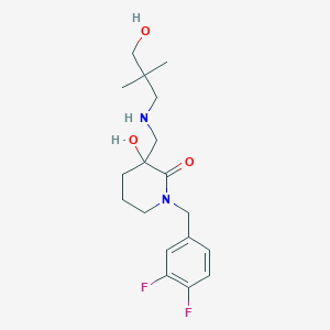 1-(3,4-difluorobenzyl)-3-hydroxy-3-{[(3-hydroxy-2,2-dimethylpropyl)amino]methyl}piperidin-2-one