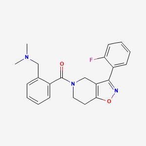 molecular formula C22H22FN3O2 B5396899 (2-{[3-(2-fluorophenyl)-6,7-dihydroisoxazolo[4,5-c]pyridin-5(4H)-yl]carbonyl}benzyl)dimethylamine 