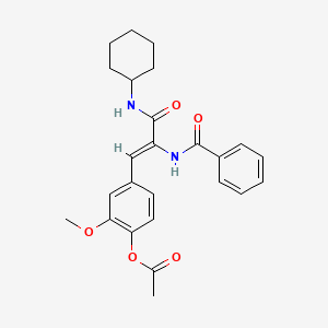 4-[2-(benzoylamino)-3-(cyclohexylamino)-3-oxo-1-propen-1-yl]-2-methoxyphenyl acetate