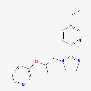 molecular formula C18H20N4O B5396916 5-ethyl-2-{1-[2-(pyridin-3-yloxy)propyl]-1H-imidazol-2-yl}pyridine 