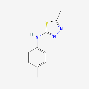 molecular formula C10H11N3S B5396948 5-methyl-N-(4-methylphenyl)-1,3,4-thiadiazol-2-amine 