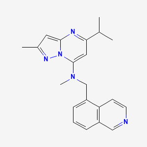 molecular formula C21H23N5 B5396979 5-isopropyl-N-(5-isoquinolinylmethyl)-N,2-dimethylpyrazolo[1,5-a]pyrimidin-7-amine 