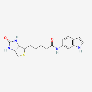 molecular formula C18H22N4O2S B5397004 N-1H-indol-6-yl-5-(2-oxohexahydro-1H-thieno[3,4-d]imidazol-4-yl)pentanamide 