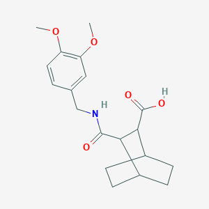 molecular formula C19H25NO5 B5397014 3-{[(3,4-dimethoxybenzyl)amino]carbonyl}bicyclo[2.2.2]octane-2-carboxylic acid 
