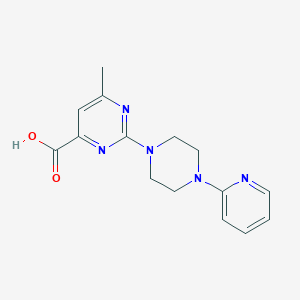 molecular formula C15H17N5O2 B5397018 6-methyl-2-[4-(2-pyridinyl)-1-piperazinyl]-4-pyrimidinecarboxylic acid 