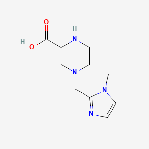 molecular formula C10H16N4O2 B5397021 4-[(1-methyl-1H-imidazol-2-yl)methyl]piperazine-2-carboxylic acid 