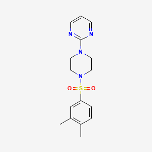 molecular formula C16H20N4O2S B5397032 2-{4-[(3,4-dimethylphenyl)sulfonyl]-1-piperazinyl}pyrimidine 