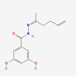 3,5-dihydroxy-N'-(1-methyl-4-penten-1-ylidene)benzohydrazide