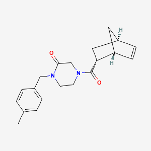 molecular formula C20H24N2O2 B5397065 4-[(1R*,2R*,4R*)-bicyclo[2.2.1]hept-5-en-2-ylcarbonyl]-1-(4-methylbenzyl)piperazin-2-one 