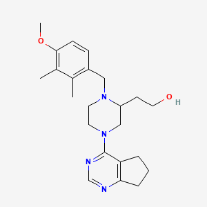 2-[4-(6,7-dihydro-5H-cyclopenta[d]pyrimidin-4-yl)-1-(4-methoxy-2,3-dimethylbenzyl)-2-piperazinyl]ethanol